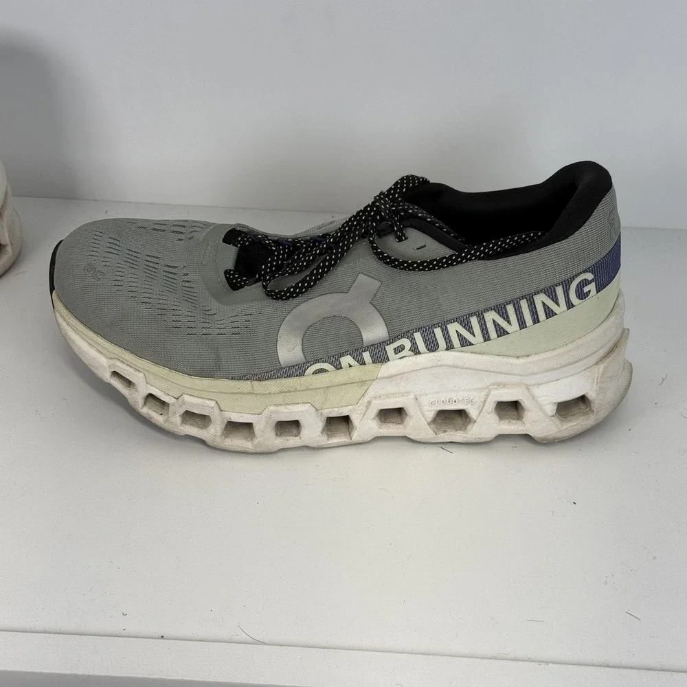 On Running Shoes Womens 10 Gray Cloudmonster CloudTec Athletic Mesh Sneakers